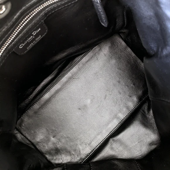 Christian Dior Black Woven Leather Medium Soft Lady Dior Tote Bag - Picture 10 of 16